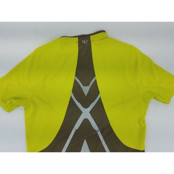 Pearl Izumi Men’s Short Sleeves 1/4 Zip Cycling Jersey Size M Neon Green B1 - Picture 11 of 12